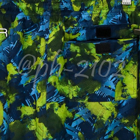 Spyder BOYS Youth 2-piece Swim Set GREEN . - Picture 9 of 14